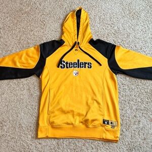 Vintage  NFL Pittsburgh Steelers Yellow And Black Hoodie ‘00-‘07